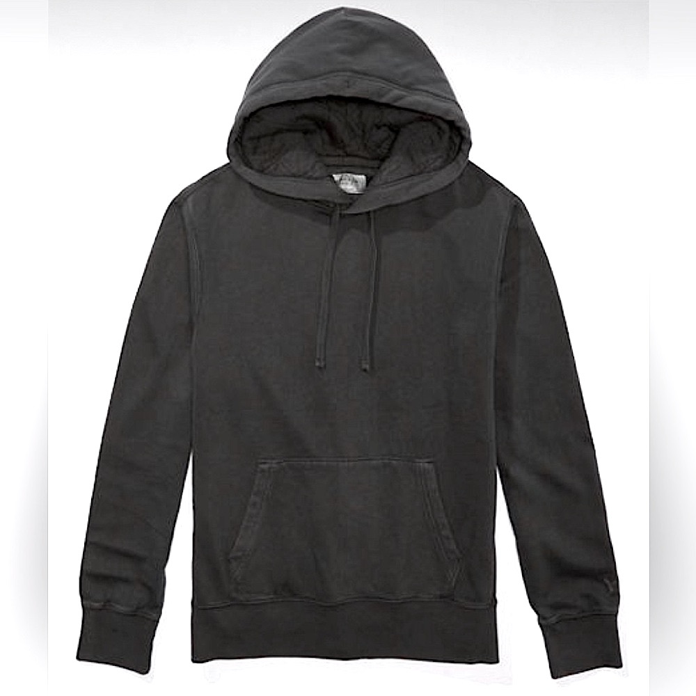American Eagle men’s gray wash super soft hooded sweatshirt - size L